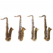 (4) saxophones, no cases, no m