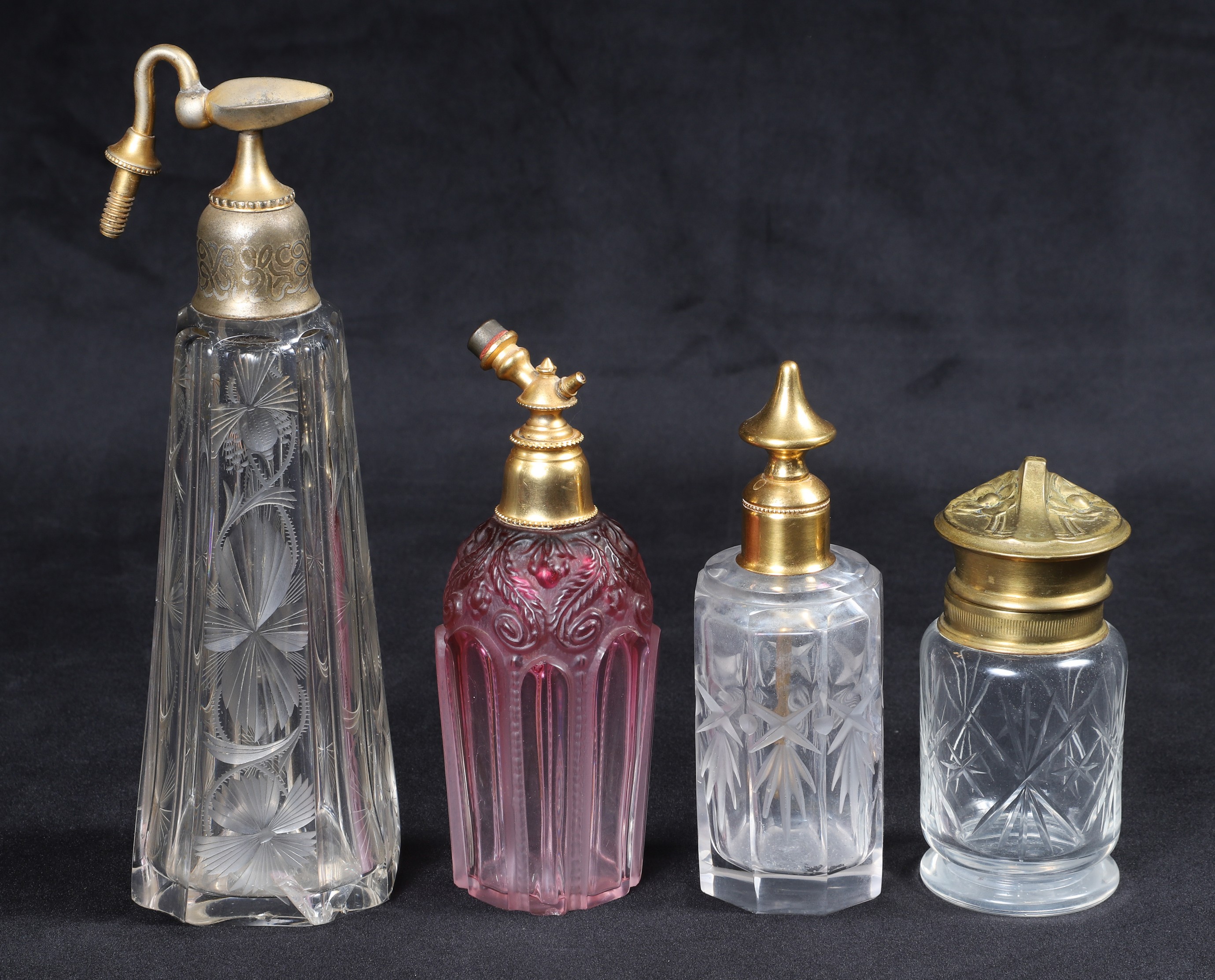 (4) Scent bottles and match