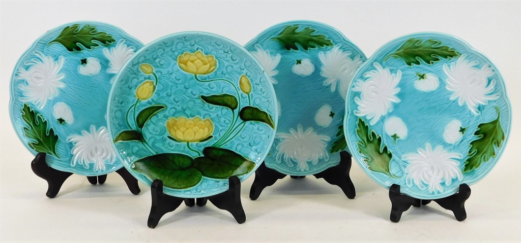 4 SCHRAMBERG GERMANY MAJOLICA
