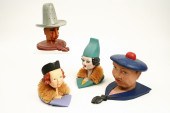 (4) SCULPTURES - 20th c. Folk