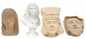 (4) SCULPTURES: MOLIERE BUST,