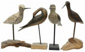 (4) SHOREBIRD DECOYS, BURR FAM