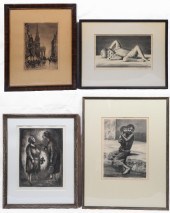 (4) Signed prints, "Yentos", e