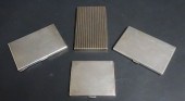 4 SILVER CIGARETTE BOXES DUNHI