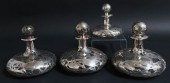 4 SILVER OVERLAY ART NOUVEAU G