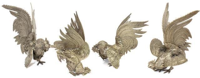 (4) SILVER-TONE METAL FIGHTING