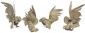 (4) SILVER-TONE METAL FIGHTING