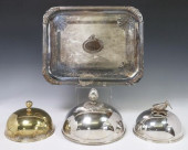(4) SILVERPLATE CHEESE DOMES &