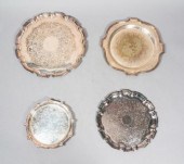 4 SILVERPLATE SERVING TRAYSFoo