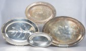(4) Silverplate trays to inclu