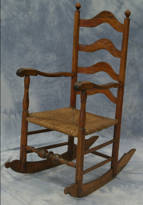 4 slat ladderback armchair with