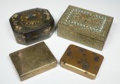 (4) SMALL BOXES Group of (4) A
