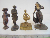 4 SMALL BRONZES, FIGURAL MATCH