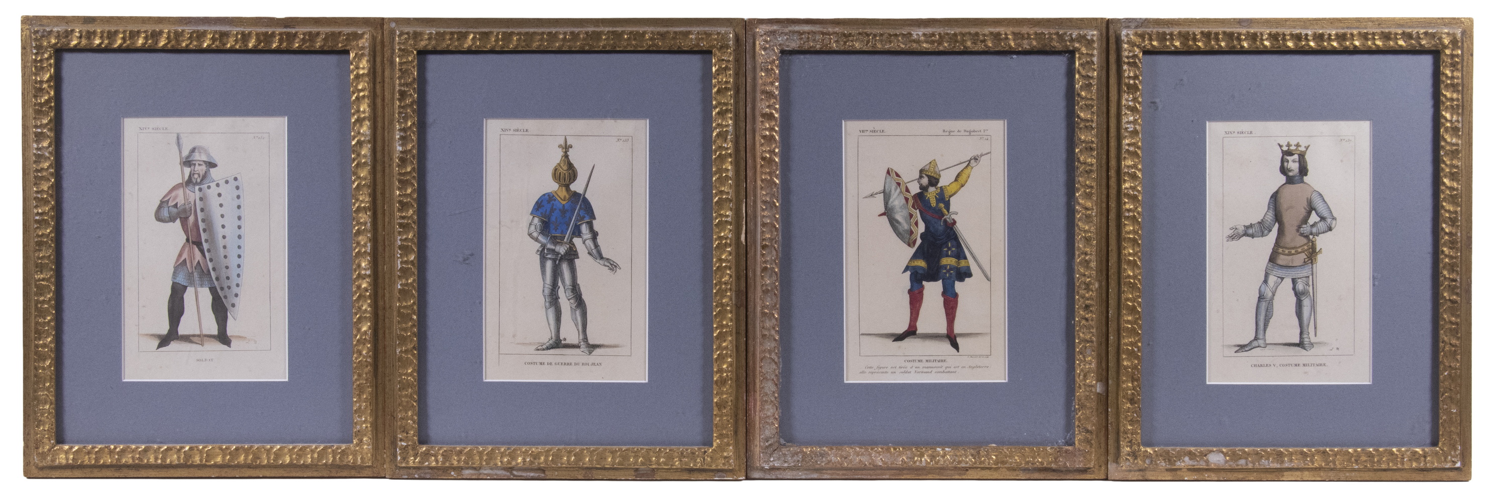 (4) SMALL MILITARY PRINTS, FRAMED