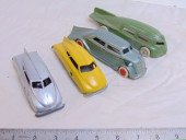 4 SMALL VINTAGE TOY CARS, PAIR