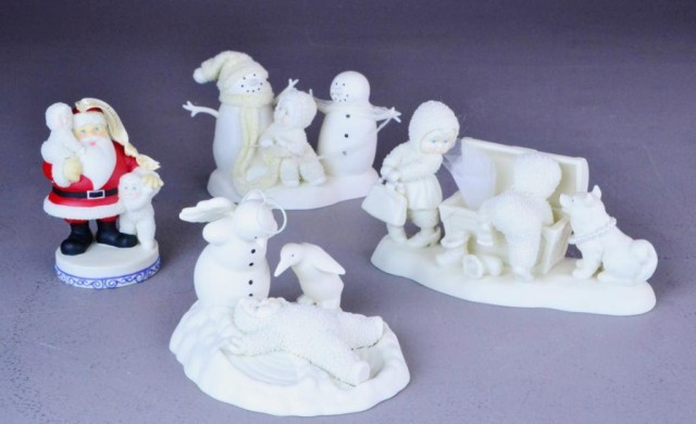 (4) SNOWBABIES - BISQUE PORCELAIN