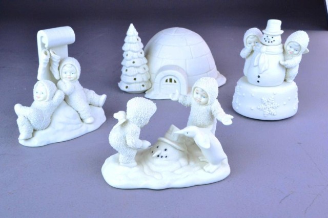 (4) SNOWBABIES - BISQUE PORCELAIN