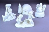 (4) SNOWBABIES - BISQUE PORCEL