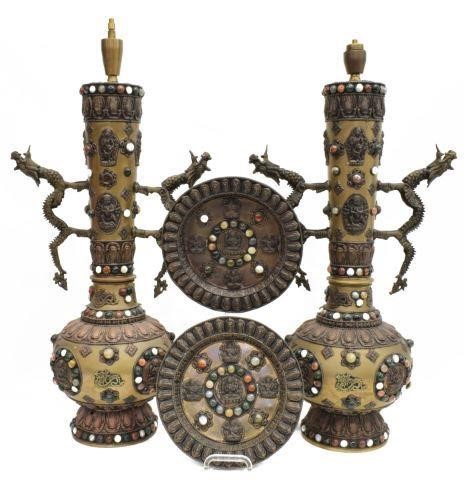 (4) SOUTHEAST ASIAN DECORATED