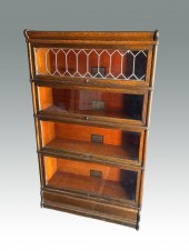 4 STACK OAK GLOBE-WERNICKE BOO