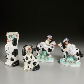 (4) STAFFORDSHIRE BLACK AND WH