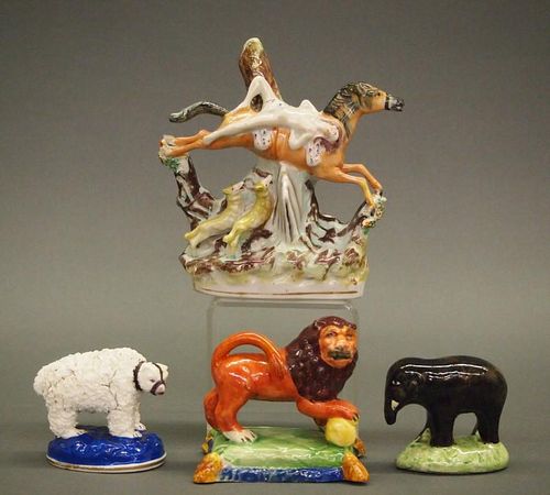 4 STAFFORDSHIRE FIGURESFour 19th
