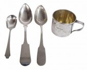 (4) STERLING BABY CUP & COIN F