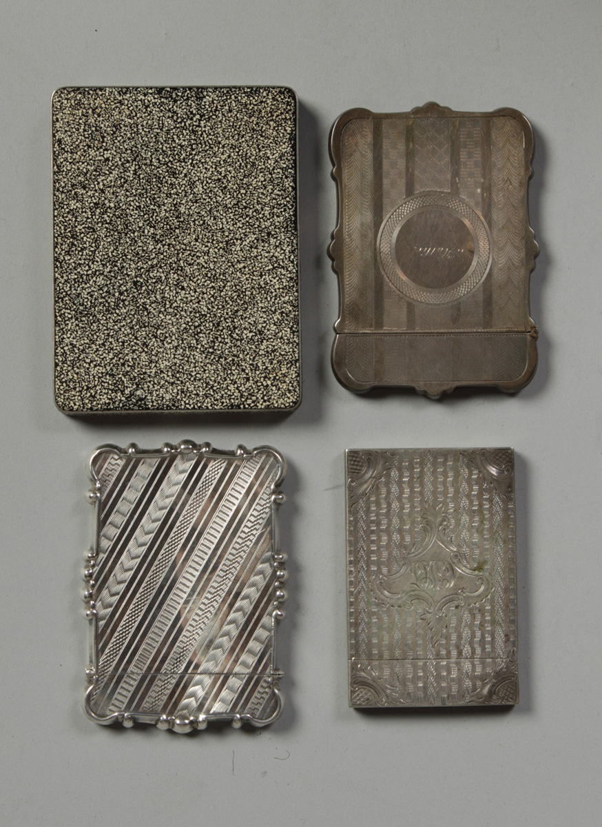 4 Sterling card cases 279. 4