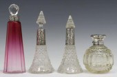 (4) STERLING COLLAR GLASS PERF