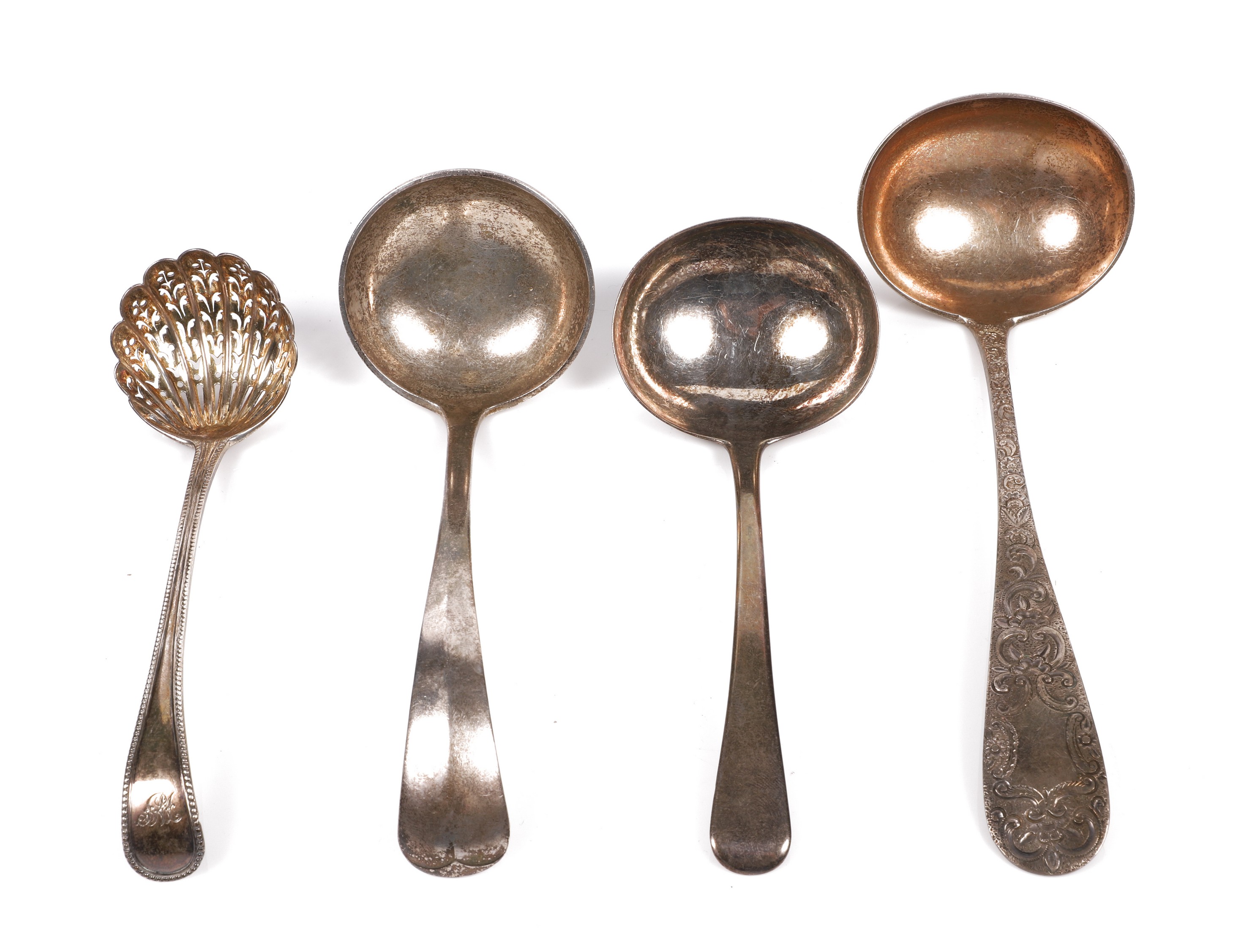 (4) Sterling ladles to include 1869