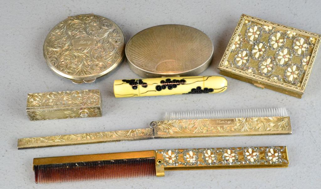 (4) Sterling Makeup ArticlesTo