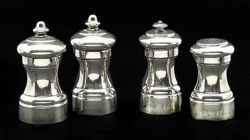 4 STERLING SALT AND PEPPER