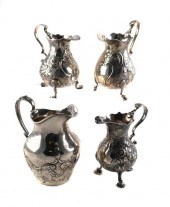 (4) STERLING SILVER FLORAL REP