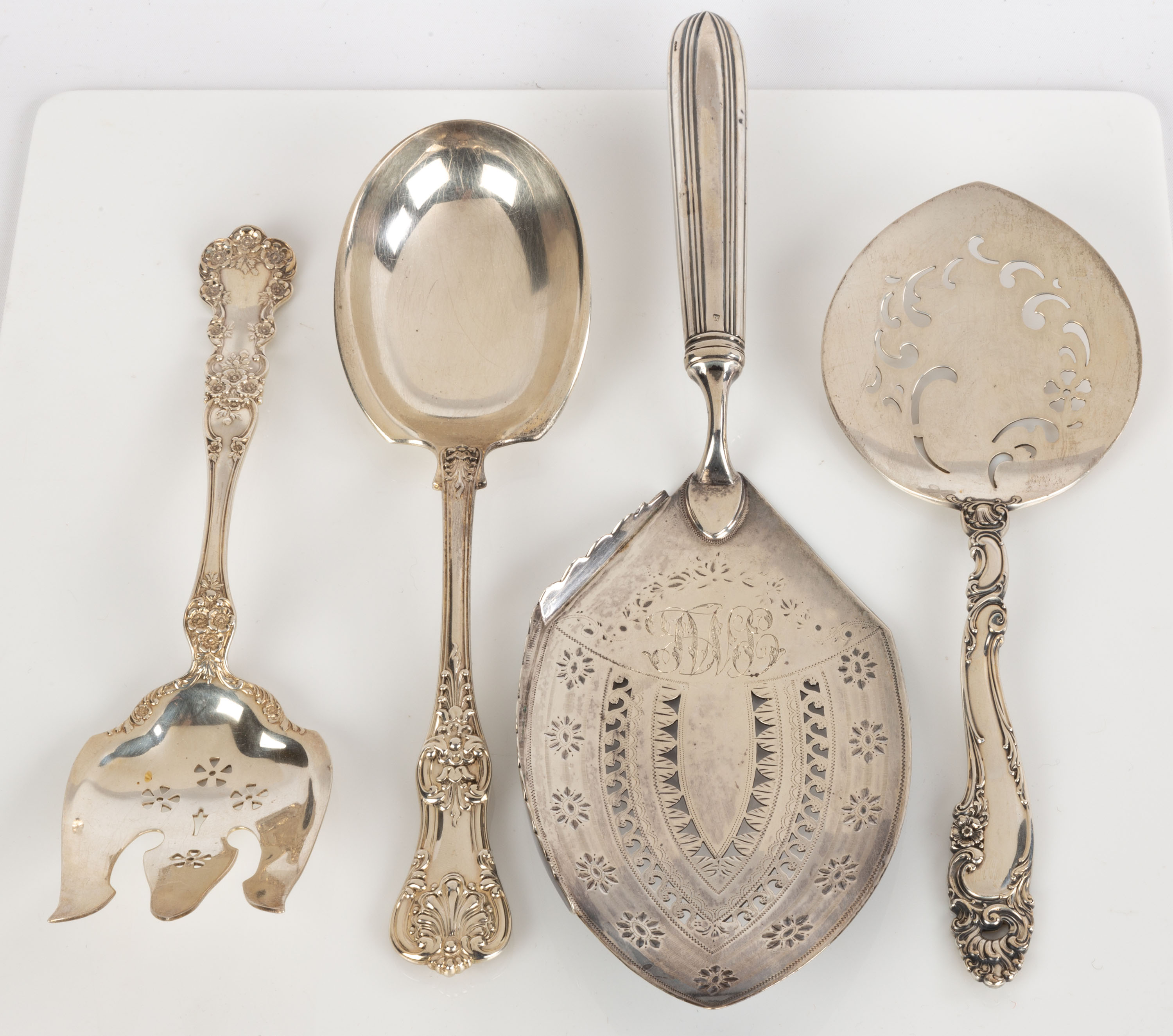 (4) STERLING SILVER SERVING