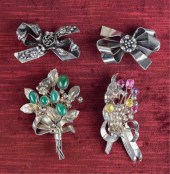4 STERLING SILVER VINTAGE RETR