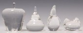 (4) STEUBEN ART GLASS PAPERWEI