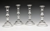 4 STEUBEN CRYSTAL TEARDROP BAL