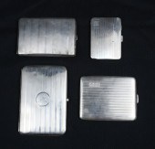 4 STRIPED ART DECO STERLING CI