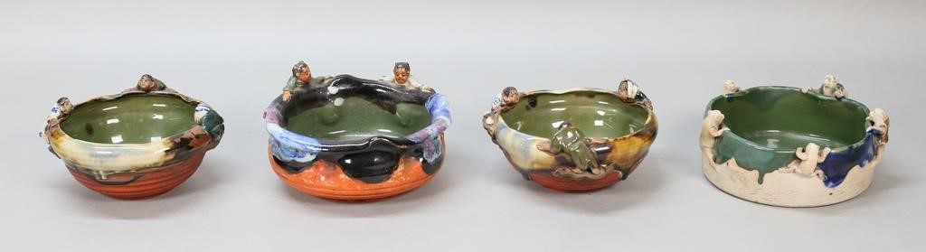 4 SUMIDA POTTERY BOWLS4 Sumida ware
