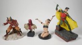 (4) SUPERHERO STATUES FIGURESL
