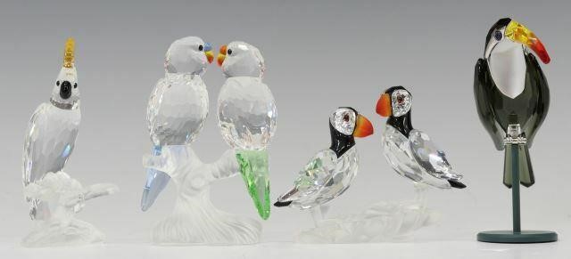 (4) SWAROVSKI CRYSTAL BIRD