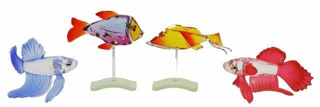 (4) SWAROVSKI CRYSTAL EXOTIC FISH