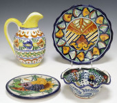 (4) TALAVERA POTTERY TABLE ART