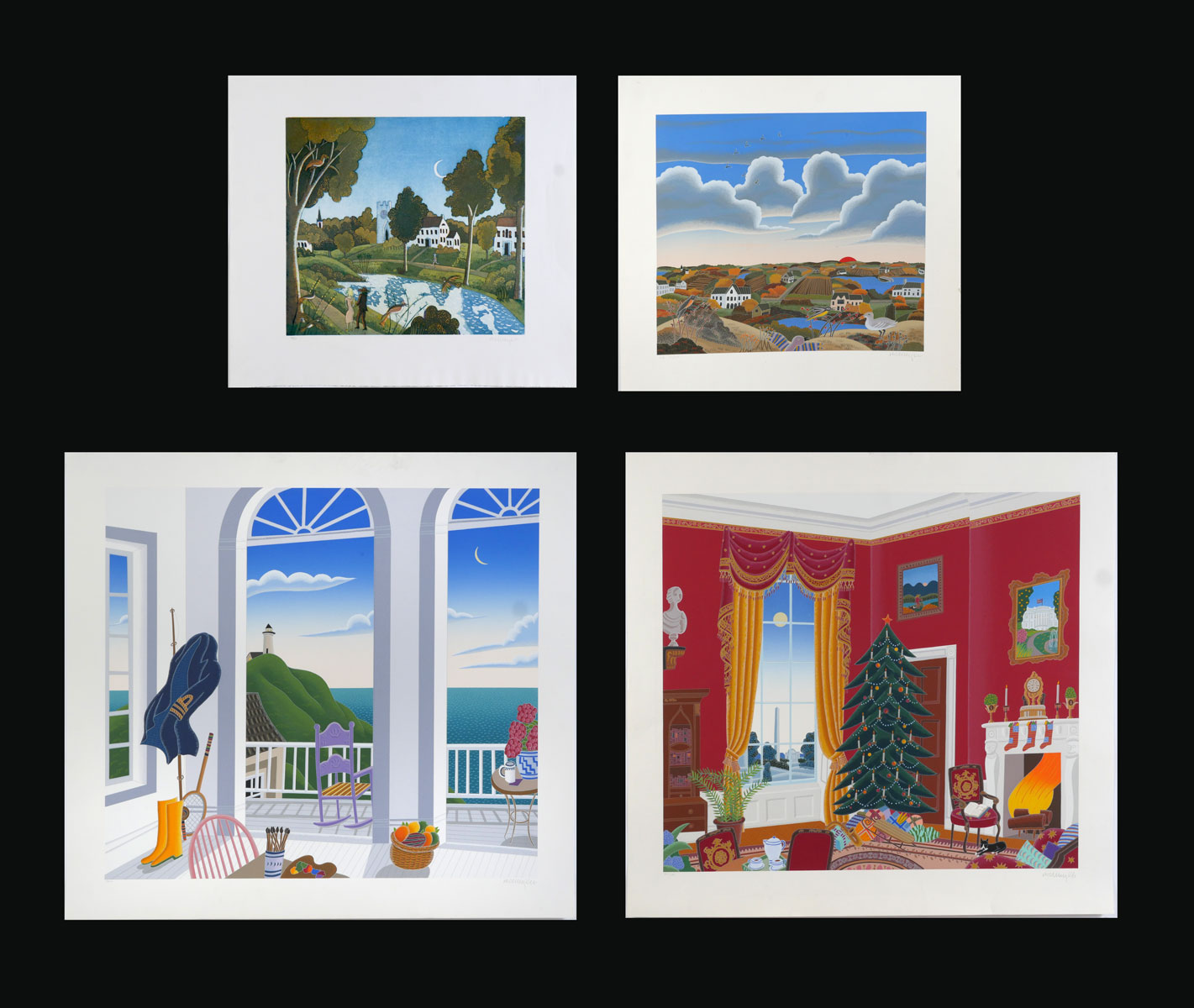 4 THOMAS MCKNIGHT PRINTS (INCLUDING