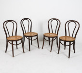 (4) THONET STYLE BENTWOOD & CA