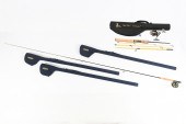 4 TRAVEL FISHING RODS WITH REE