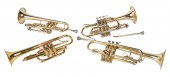 (4) Trumpets/cornets, c/o Yama
