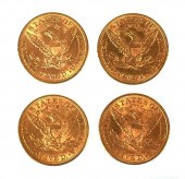 4 U.S. GOLD $5 HALF EAGLE COIN