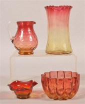4 VARIOUS PIECES OF AMBERINA G