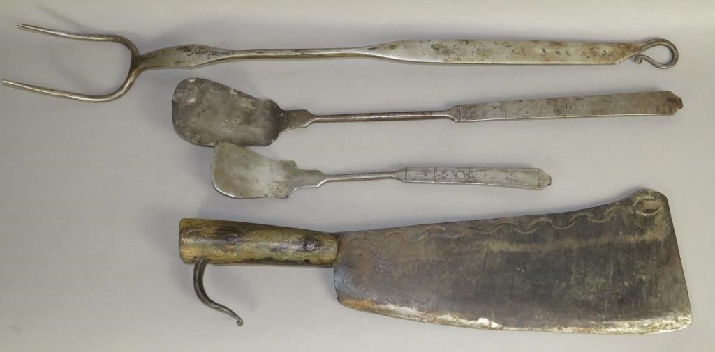 4 VARIOUS WROUGHT IRON